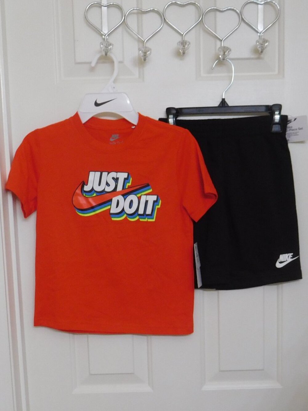 NWT 4 Nike Outfits 2pc Shirt & Shorts Sets Gray Blues Red Bundle sz 6 - Picture 4 of 5